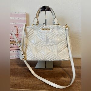 Miu Miu - Two Way Vintage Quilted Leather Handbag